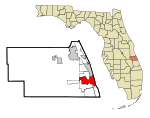 Indian River County Florida Incorporated and Unincorporated areas Vero Beach Highlighted